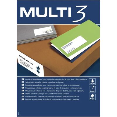 SmartGroup Multi3 Druckeretiketten - 70x25,4mm - 100 Blätter SmartGroup Multi3 Druckeretiketten - 70x25,4mm - 100 Blätter