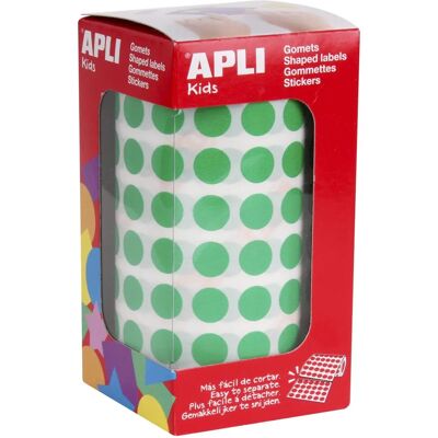Autocollants circulaires verts Apli - 5192 pièces - 11mm & 10,5mm - Pour enfants Autocollants circulaires verts Apli - 5192 pièces - 11mm & 10,5mm - Pour enfants