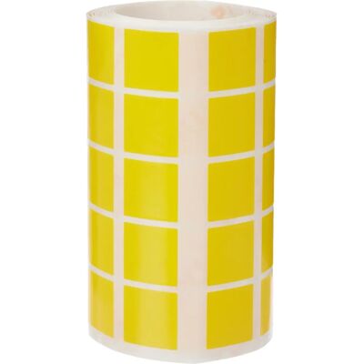 Gomets Carrés Jaunes Apli 20mm - Autocollants Gomets Carrés Jaunes Apli 20mm - Autocollants
