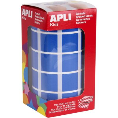 Autocollants Carrés Bleus Apli 20mm - 1770 pièces, Recyclables Autocollants Carrés Bleus Apli 20mm - 1770 pièces, Recyclables