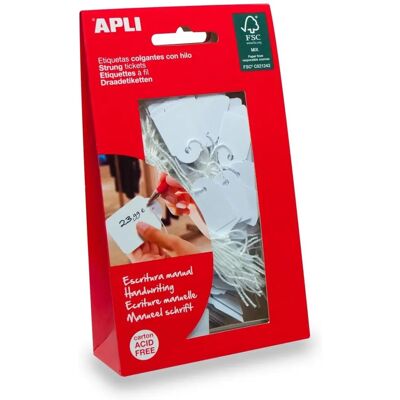 APLI 7010 Preisschilder - Weiß, 18x29mm, 200 Stück APLI 7010 Preisschilder - Weiß, 18x29mm, 200 Stück