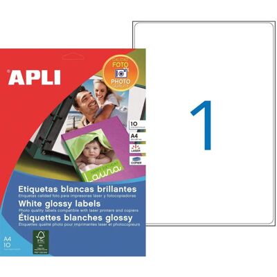 Apli Vita Laseretiketter - 10 Ark - 199,6 x 289,1 mm Apli Vita Laseretiketter - 10 Ark - 199,6 x 289,1 mm
