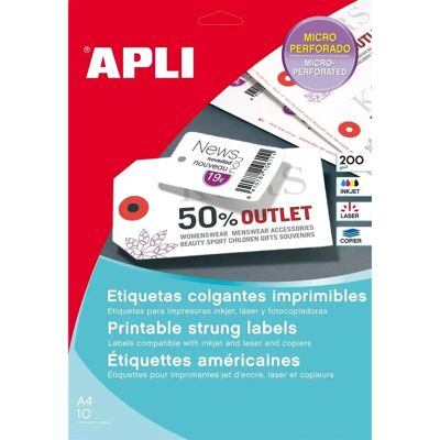 APLI Modello Etichette Appese Bianche - Etichette APLI Modello Etichette Appese Bianche - Etichette
