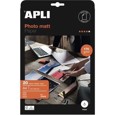 Apli Mat Fotopapper A4 170g - Fotopapper Apli Mat Fotopapper A4 170g - Fotopapper