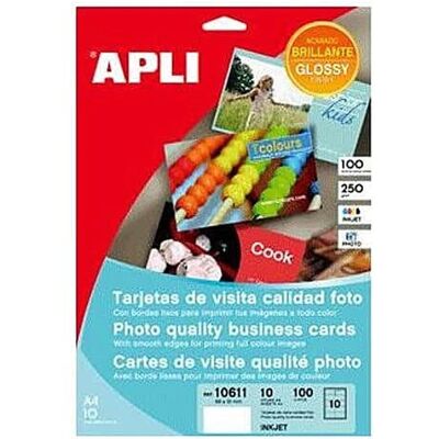 Apli Visitenkarten - 8,9x5,1cm - Weiß Apli Visitenkarten - 8,9x5,1cm - Weiß