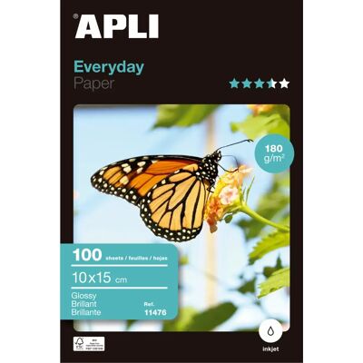 APLI 11476 Biały błyszczący papier fotograficzny - Papier Fotograficzny APLI 11476 Biały błyszczący papier fotograficzny - Papier Fotograficzny