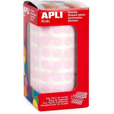 APLI Round Labels 15mm Pink - Labels APLI Round Labels 15mm Pink - Labels