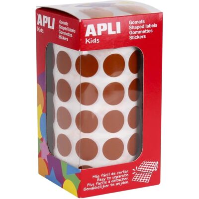 APLI Circular Stickers - 15mm Brown - Kids Craft Supplies APLI Circular Stickers - 15mm Brown - Kids Craft Supplies
