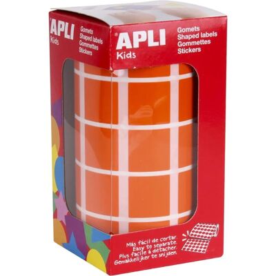 Autocollants Carrés Orange Apli - Rôle 20mm - Éducatif Enfants Autocollants Carrés Orange Apli - Rôle 20mm - Éducatif Enfants