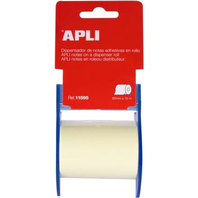 Apli Gelb repositionierbares Klebeband - 10m x 60mm, Packung mit 8 Apli Gelb repositionierbares Klebeband - 10m x 60mm, Packung mit 8