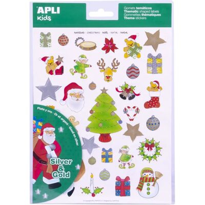 Autocollants de Noël Apli Agipa - 3 Feuilles - Multicolores - Décoration de Fête - Publicité Autocollants de Noël Apli Agipa - 3 Feuilles - Multicolores - Décoration de Fête - Publicité