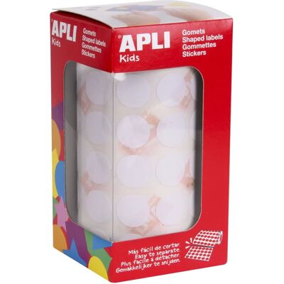 Apli Witte Ronde Stickers 15mm - Educatief & Veilig Apli Witte Ronde Stickers 15mm - Educatief & Veilig