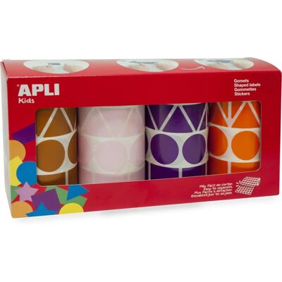 Apli Multicolour Geometric Shape Stickers - 4 Pieces Apli Multicolour Geometric Shape Stickers - 4 Pieces
