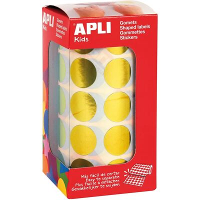 Apli Yellow Metallic Adhesive Dots - 20mm, 1770 pcs, Safe for Kids Apli Yellow Metallic Adhesive Dots - 20mm, 1770 pcs, Safe for Kids