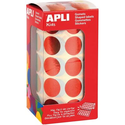 Apli Kids 12049 Rood Metallic Cirkelstickers - Gomets Apli Kids 12049 Rood Metallic Cirkelstickers - Gomets