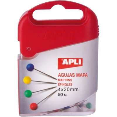 Ensemble de punaises Apli - Multicolores 50 pièces Ensemble de punaises Apli - Multicolores 50 pièces