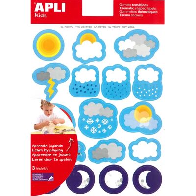 Autocollants météo réutilisables APLI - 51 pièces Autocollants météo réutilisables APLI - 51 pièces