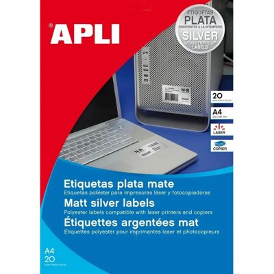 Apli Modell 12975 Kerek ezüst polyester lézernyomtató etiketták - Címkék Apli Modell 12975 Kerek ezüst polyester lézernyomtató etiketták - Címkék