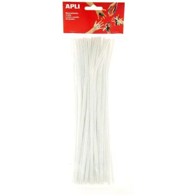 Wirth Modèle 13277 - Pipe cleaners blancs - fournitures de bricolage - Publicité Wirth Modèle 13277 - Pipe cleaners blancs - fournitures de bricolage - Publicité