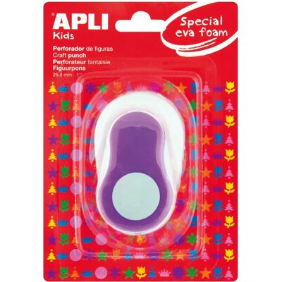 Perforatrice Artistique APLI - Violet - Forme Ronde - Mécanisme en Métal - Publicité Perforatrice Artistique APLI - Violet - Forme Ronde - Mécanisme en Métal - Publicité