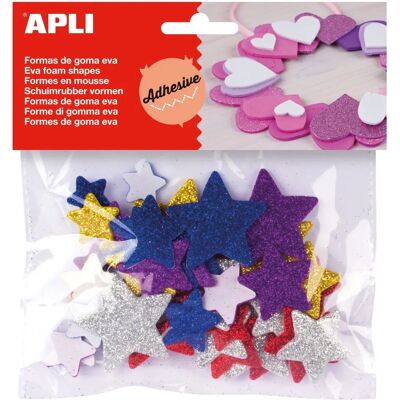 Matériaux d'artisanat Étoile Apli Multicolore - 50 Pièces - Publicité Matériaux d'artisanat Étoile Apli Multicolore - 50 Pièces - Publicité