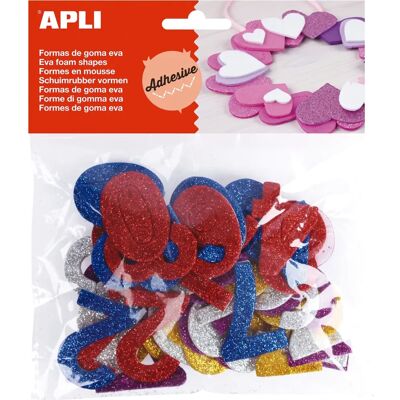 Ensemble de Figures en Mousse APLI - Colle à Paillettes - Jouet Éducatif - Publicité Ensemble de Figures en Mousse APLI - Colle à Paillettes - Jouet Éducatif - Publicité
