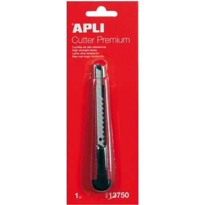Cutter Apli 13750 - Ergonomique, Escamotable, Verrouillage de Sécurité Cutter Apli 13750 - Ergonomique, Escamotable, Verrouillage de Sécurité