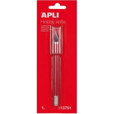 Apli Präzisions-Hobby-Messer - 3cm Klinge - Stahl - Gummigriff Apli Präzisions-Hobby-Messer - 3cm Klinge - Stahl - Gummigriff