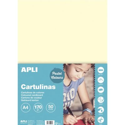 APLI - 14230 - Ivoire - A4 170 g/m² - Papier de construction APLI - 14230 - Ivoire - A4 170 g/m² - Papier de construction