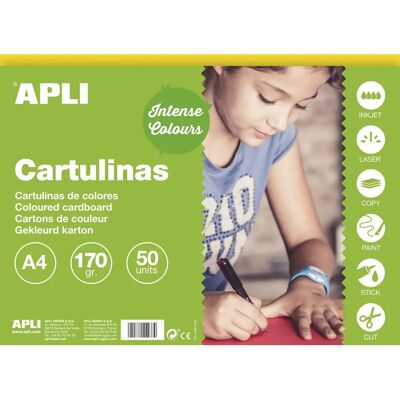 APLI - 14237 - Jaune - A4 - Papier de construction APLI - 14237 - Jaune - A4 - Papier de construction