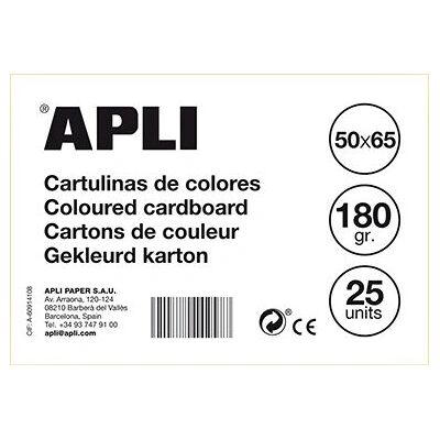 APLI 14263 Card Stock - Yellow - 50x65cm - 25 Sheets APLI 14263 Card Stock - Yellow - 50x65cm - 25 Sheets