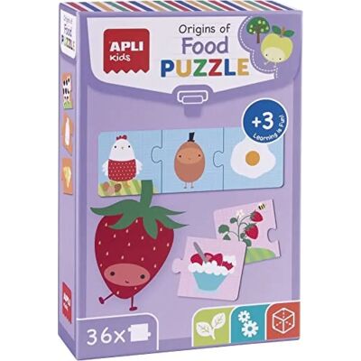 Puzzle pour enfants Apli 36 pièces origine des aliments - Rouge - Publicité Puzzle pour enfants Apli 36 pièces origine des aliments - Rouge - Publicité