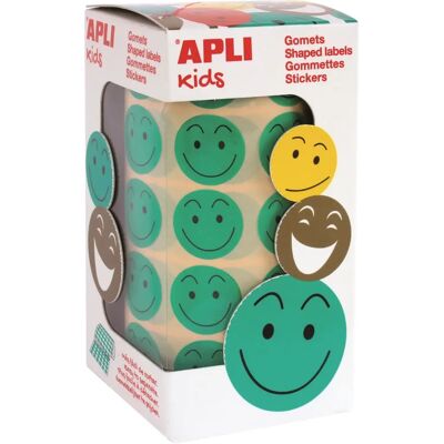 Apli Gomets Cara feliz 20 mm verde - Gomets/Stickies Apli Gomets Cara feliz 20 mm verde - Gomets/Stickies