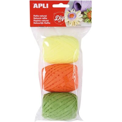 Apli Paper Blister 3 Pelotes Rafia Naturelle - Fil à Tricot Apli Paper Blister 3 Pelotes Rafia Naturelle - Fil à Tricot