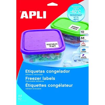 APLI White Freezer Labels - 38.1 x 21.2mm - Removable Adhesive APLI White Freezer Labels - 38.1 x 21.2mm - Removable Adhesive