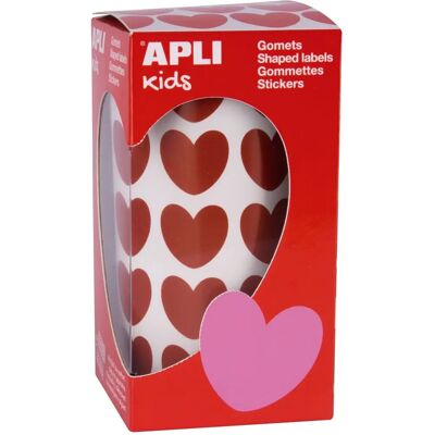 Apli kids Hartvormige stickerrol - 20x18mm - Set van 3 Apli kids Hartvormige stickerrol - 20x18mm - Set van 3