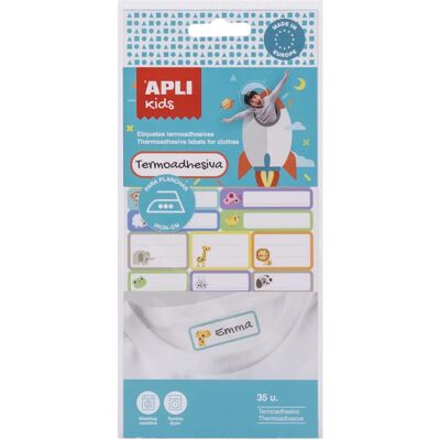 Pack de 35 Étiquettes Textiles Lavables - Tailles Assorties - Résistantes Pack de 35 Étiquettes Textiles Lavables - Tailles Assorties - Résistantes