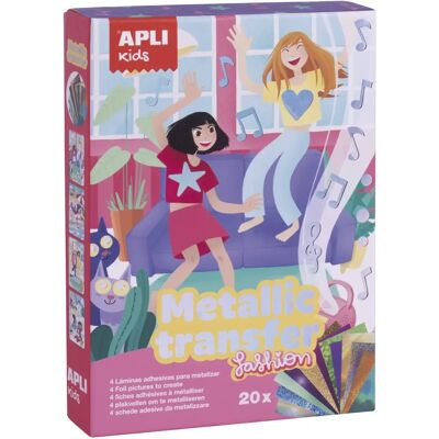 Zestaw transferowy metaliczny Apli Kids - Zestaw kreatywny Zestaw transferowy metaliczny Apli Kids - Zestaw kreatywny