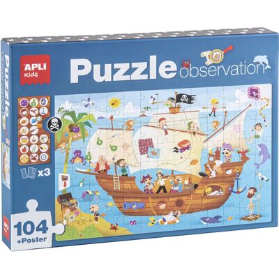 APLI 17917 Puzzel - Observatie, 104 st, Ontwikkelt vaardigheden APLI 17917 Puzzel - Observatie, 104 st, Ontwikkelt vaardigheden