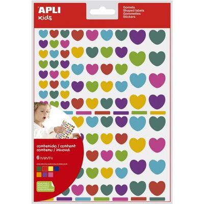 Autocollants en forme de cœur APLI KIDS - 6 feuilles, 624 pièces - Activités pour enfants - Publicité Autocollants en forme de cœur APLI KIDS - 6 feuilles, 624 pièces - Activités pour enfants - Publicité
