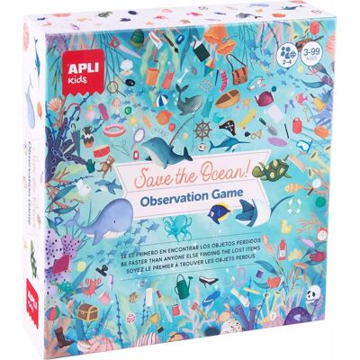 Jeu d'Observation Apli Kids - Sauvez l'Océan - 40x40cm Jeu d'Observation Apli Kids - Sauvez l'Océan - 40x40cm