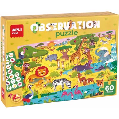 APLI 19221 Puzzle - Dschungeltiere - 60 Stück APLI 19221 Puzzle - Dschungeltiere - 60 Stück