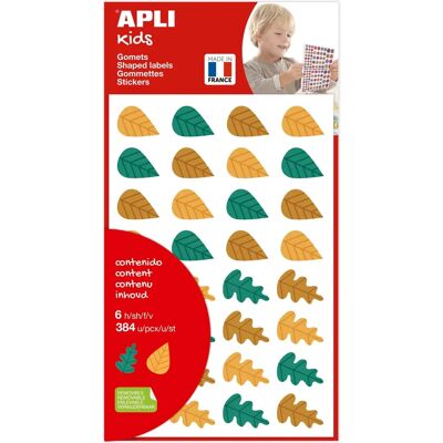 Pack d'autocollants de feuilles d'arbres Apli Kids - Réutilisables, 384 pcs, 6 feuilles Pack d'autocollants de feuilles d'arbres Apli Kids - Réutilisables, 384 pcs, 6 feuilles