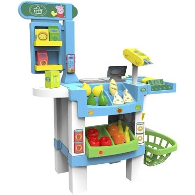 Set supermercato Peppa Pig - 38 accessori, suoni elettronici, 74x50x91cm Set supermercato Peppa Pig - 38 accessori, suoni elettronici, 74x50x91cm
