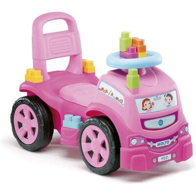 Camion Molto 3 x 1 rose avec 10 briques - Publicité Camion Molto 3 x 1 rose avec 10 briques - Publicité