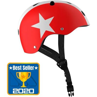 Kask dziecięcy Moltó Biało Czerwony 48-53 cm - Kask dziecięcy Kask dziecięcy Moltó Biało Czerwony 48-53 cm - Kask dziecięcy