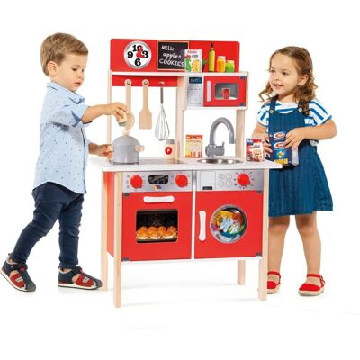 Cucina giocattolo Moltó 21292 - Legno Rosso - 10 pezzi Cucina giocattolo Moltó 21292 - Legno Rosso - 10 pezzi