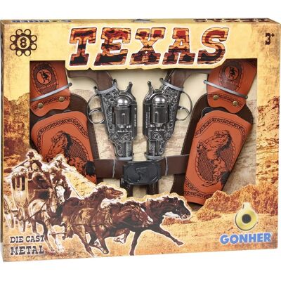 GONHER Texas Leksaksgevärsset med 8 Skott - Cowboy Tillbehör GONHER Texas Leksaksgevärsset med 8 Skott - Cowboy Tillbehör