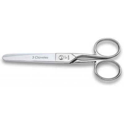 3 Claveles - Carbon Steel - Round Tip - 12.5 cm - Scissors 3 Claveles - Carbon Steel - Round Tip - 12.5 cm - Scissors