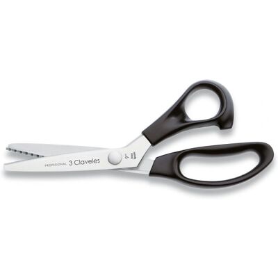 3 Claveles Model 125 - Zigzag Fabric Scissors - Black 3 Claveles Model 125 - Zigzag Fabric Scissors - Black